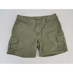 Vintage Carhartt Olive Green Canvas Carpenter Shorts Women's Plus Size 36